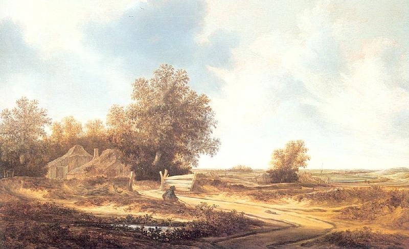 Moscher, Jacob van Dune Landscape with Farmhouse Sweden oil painting art